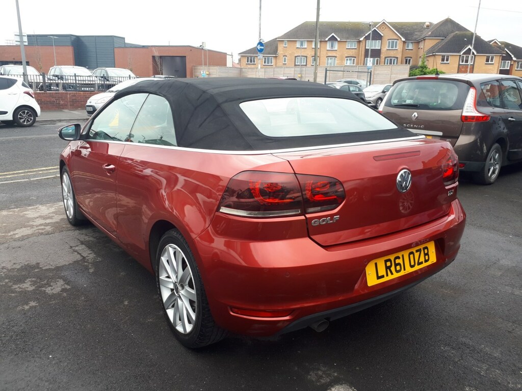 Volkswagen Golf 1.6 Tdi Bluemotion Tech Se Convertible From LR61OZB Red #5