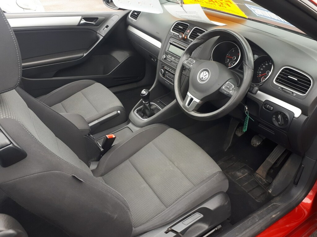 Volkswagen Golf 1.6 Tdi Bluemotion Tech Se Convertible From LR61OZB Red #6