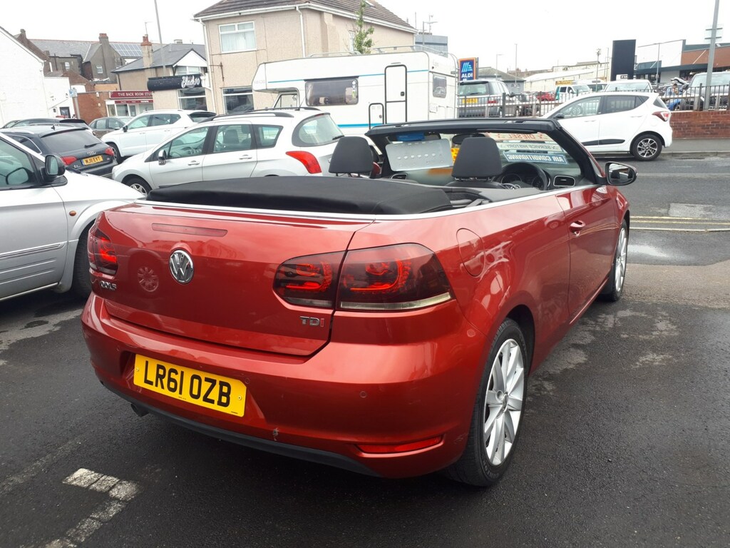 Volkswagen Golf 1.6 Tdi Bluemotion Tech Se Convertible From LR61OZB Red #4