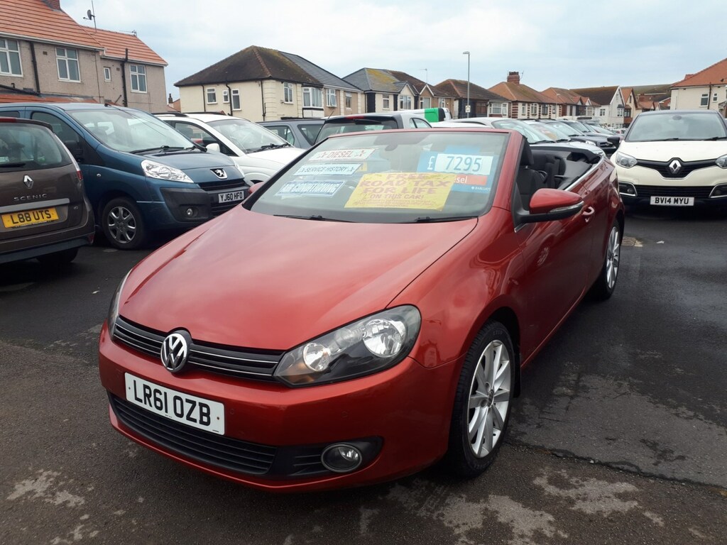 Volkswagen Golf 1.6 Tdi Bluemotion Tech Se Convertible From LR61OZB Red #2
