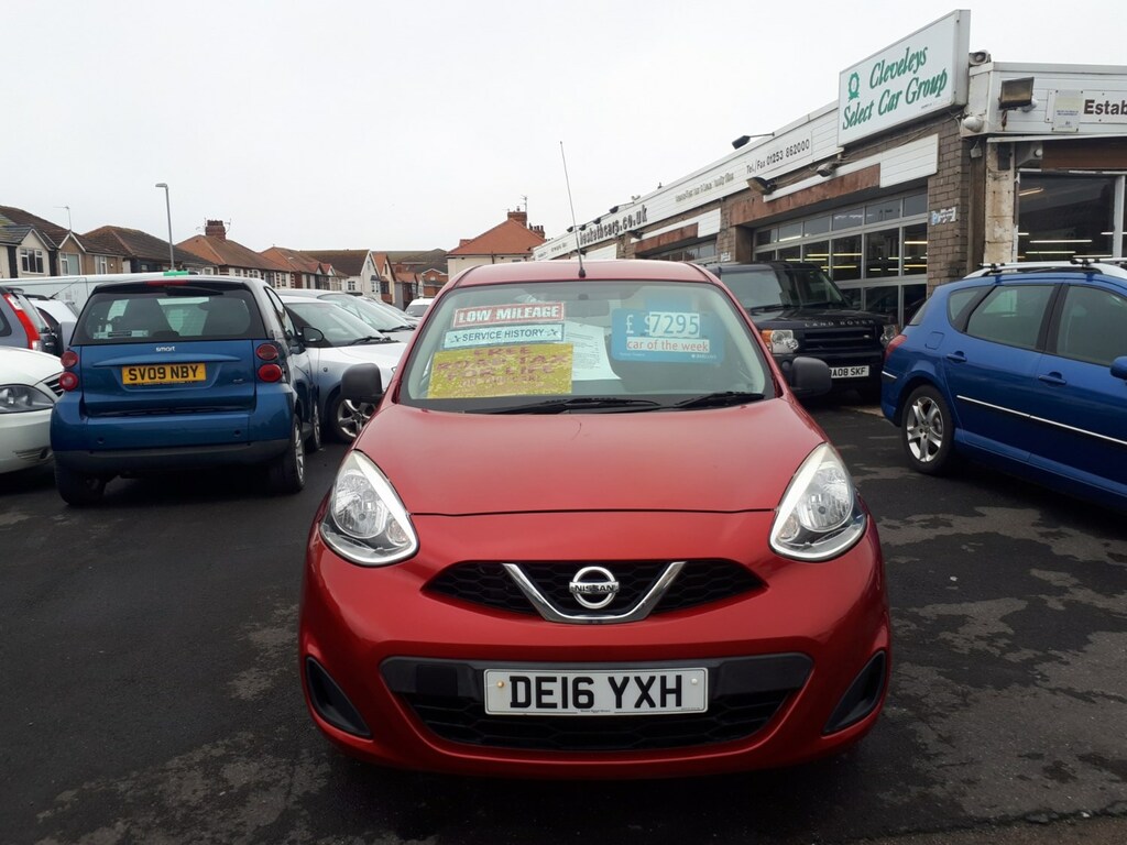 Nissan Micra 1.2 Visia 5-Door From 6,495 Retail Package Red