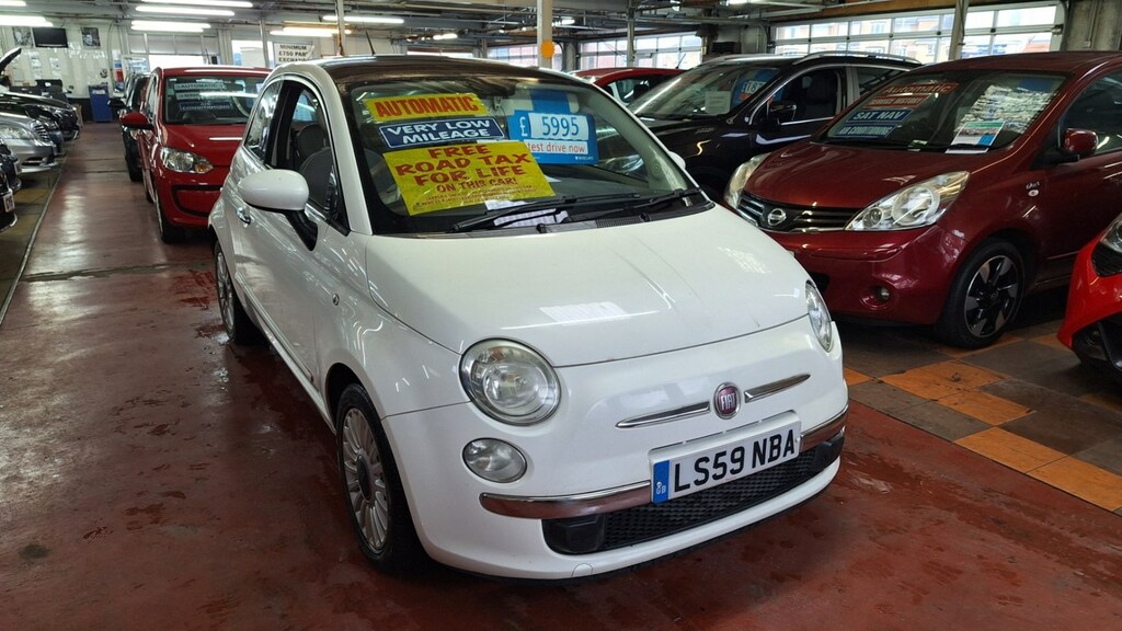 Fiat 500 Hatchback White #3