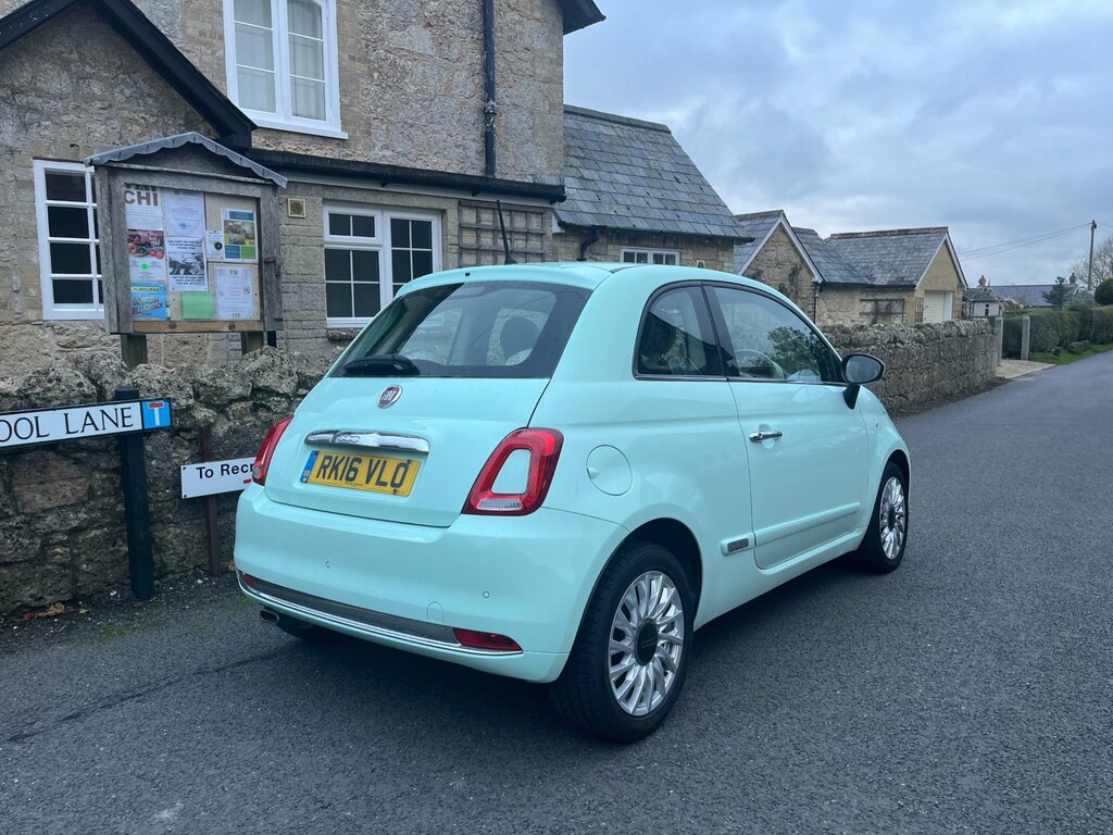 Fiat 500 1.2 Lounge Hatchback Euro 6 Ss RK16VLO Green #4