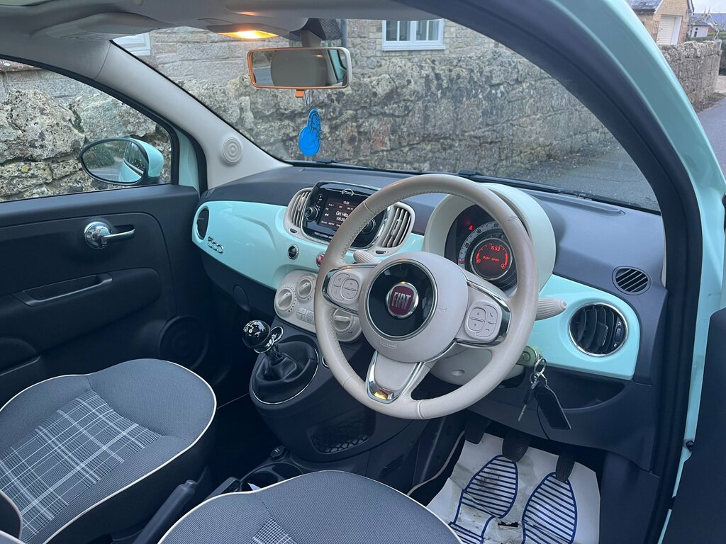 Fiat 500 1.2 Lounge Hatchback Euro 6 Ss RK16VLO Green #3