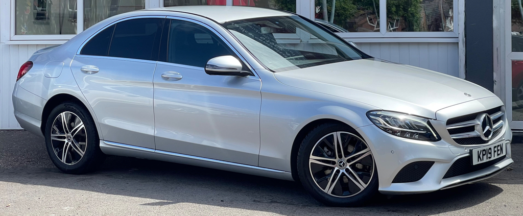 Mercedes-Benz C Class 2.0 C220d Sport Saloon G-tronic Euro 6 KP19FEN Silver #3