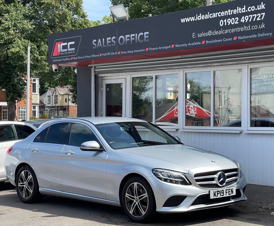 Mercedes-Benz C Class 2.0 C220d Sport Saloon G-tronic Euro 6 KP19FEN Silver #5