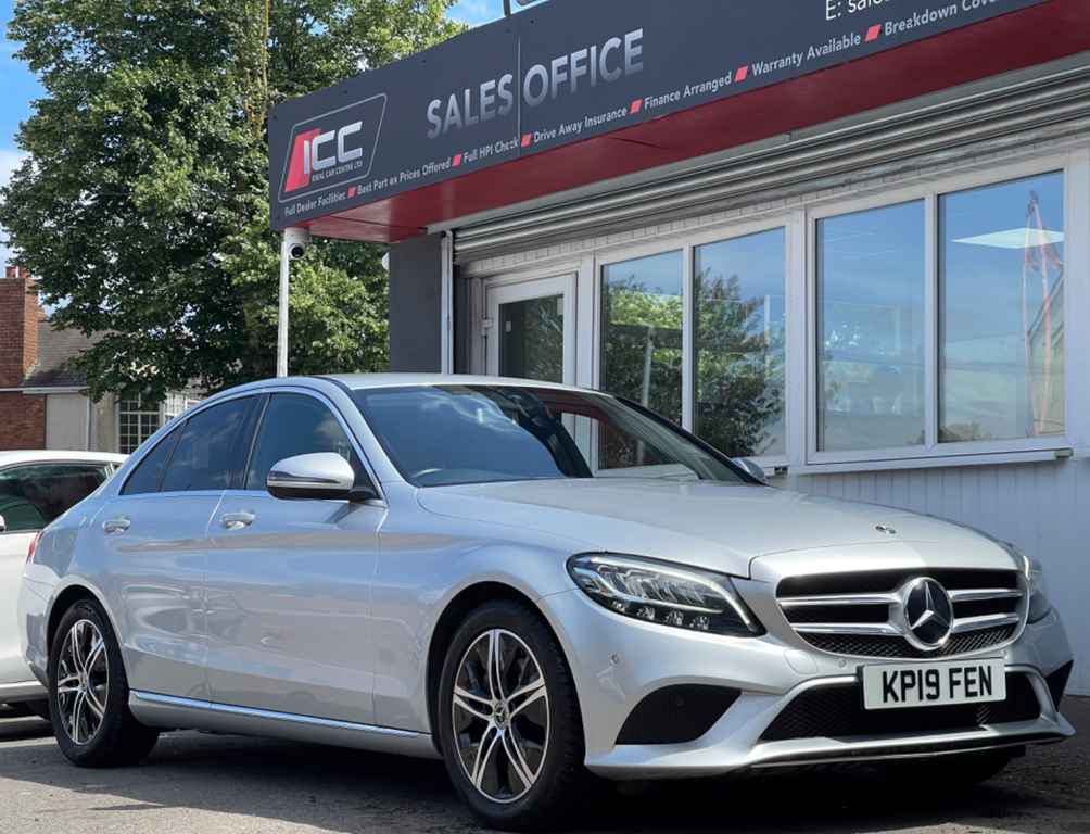 Mercedes-Benz C Class 2.0 C220d Sport Saloon G-tronic Euro 6 KP19FEN Silver #4