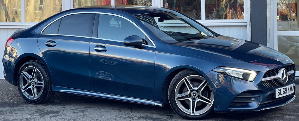 Mercedes-Benz A Class 1.5 Amg Line Premium 2 Saloon 7G-dct SL69NWW Blue #4
