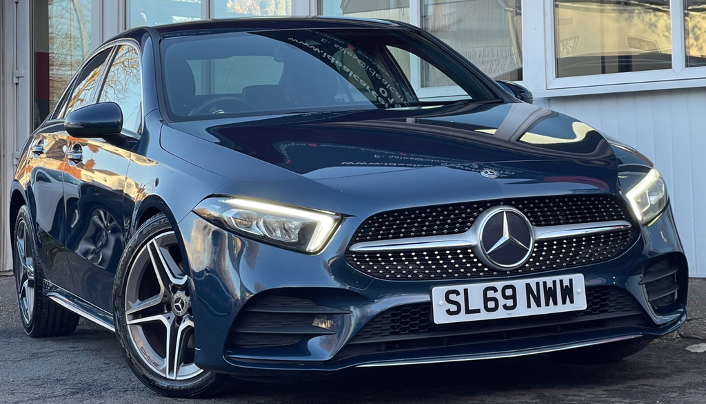 Mercedes-Benz A Class 1.5 Amg Line Premium 2 Saloon 7G-dct SL69NWW Blue #2