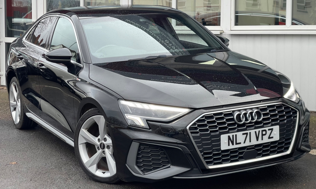 Audi A3 1.5 Tfsi 35 S Line Saloon S Tronic Euro NL71VPZ Black #3