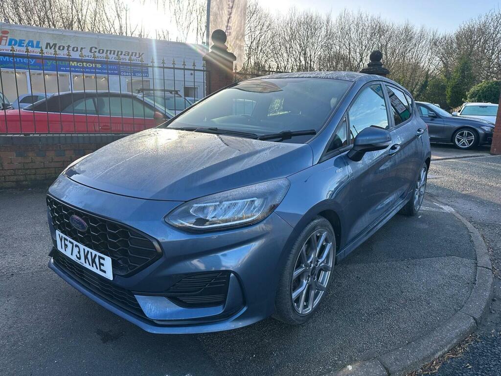 Ford Fiesta Hatchback 1.0T Ecoboost Mhev St-line Edition Euro YF73KKE Blue #2