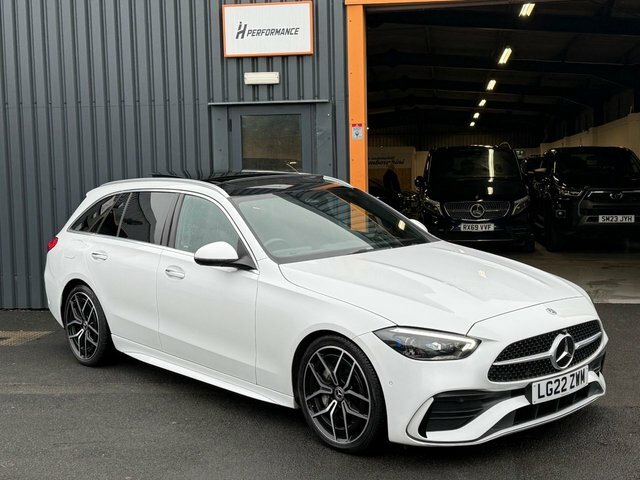Mercedes-Benz C Class 2.0 C300dh Mhev Amg Line Premium Plus Estate LG22ZWM White #4