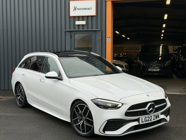 Mercedes-Benz C Class 2.0 C300dh Mhev Amg Line Premium Plus Estate LG22ZWM White #2