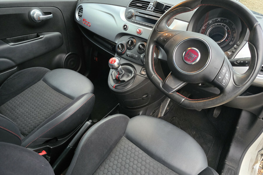 Fiat 500 Hatchback YP63UBN White #6