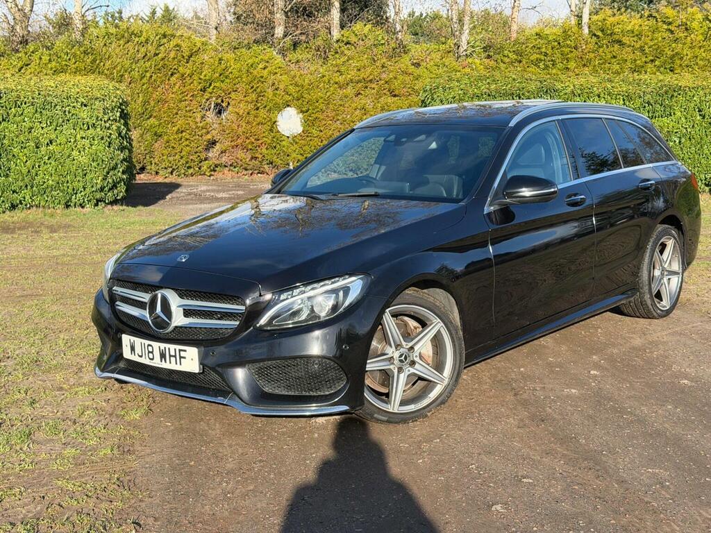 Mercedes-Benz C Class Estate 2.1 C220d Amg Line Premium Plus G-tronic WJ18WHF Black #3
