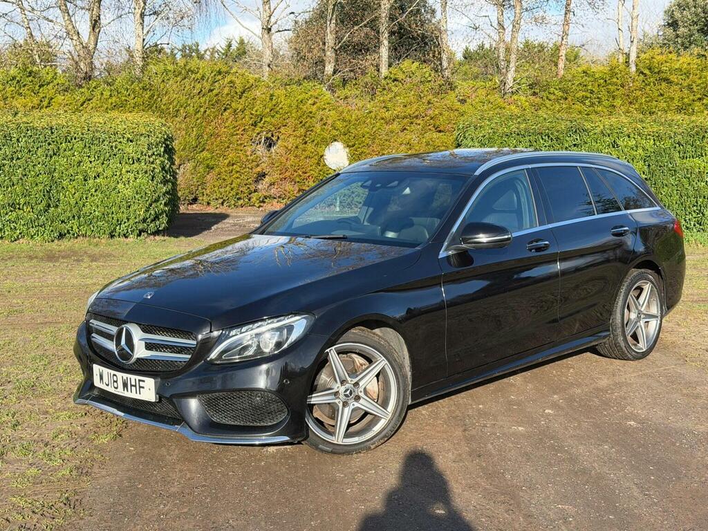 Mercedes-Benz C Class Estate 2.1 C220d Amg Line Premium Plus G-tronic WJ18WHF Black #2