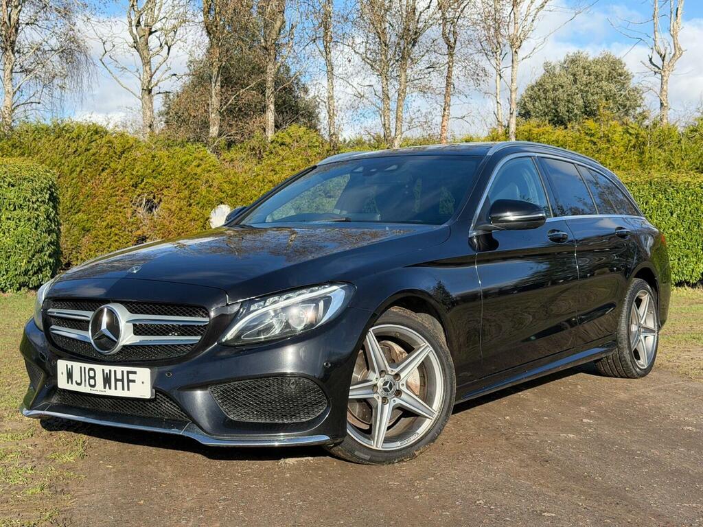Mercedes-Benz C Class Estate 2.1 C220d Amg Line Premium Plus G-tronic WJ18WHF Black #4