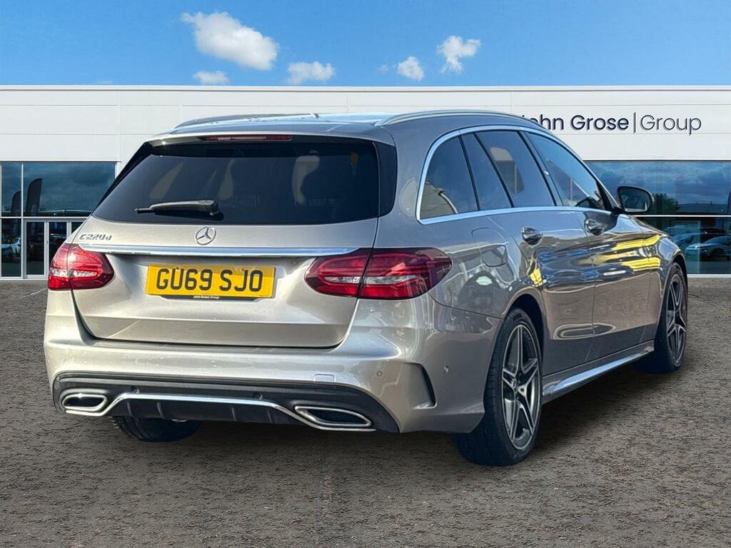 Mercedes-Benz C Class C220d Amg Line 9G-tronic Estate GU69SJO Silver #3
