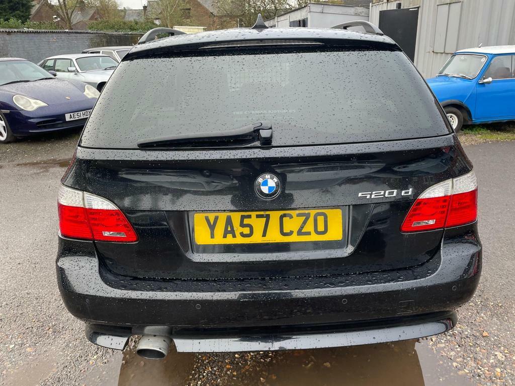 BMW 5 Series 2.0 520D Se Touring Euro 4 YA57CZO Black #5