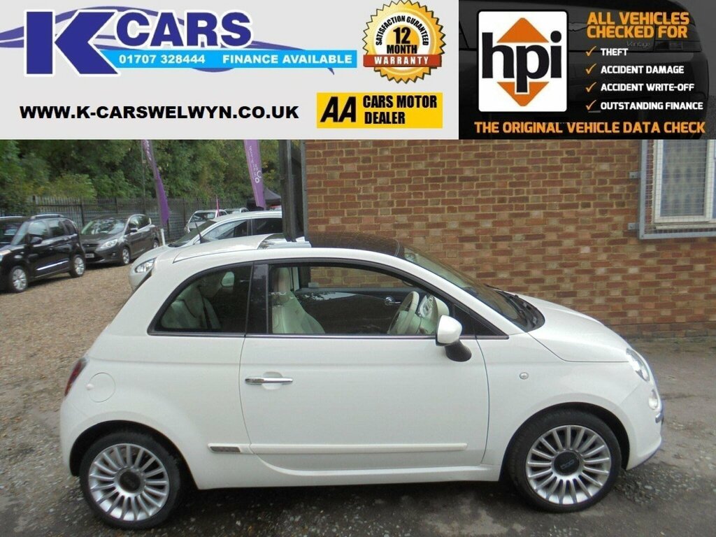 Fiat 500 1.2 Lounge Euro 6 Ss White