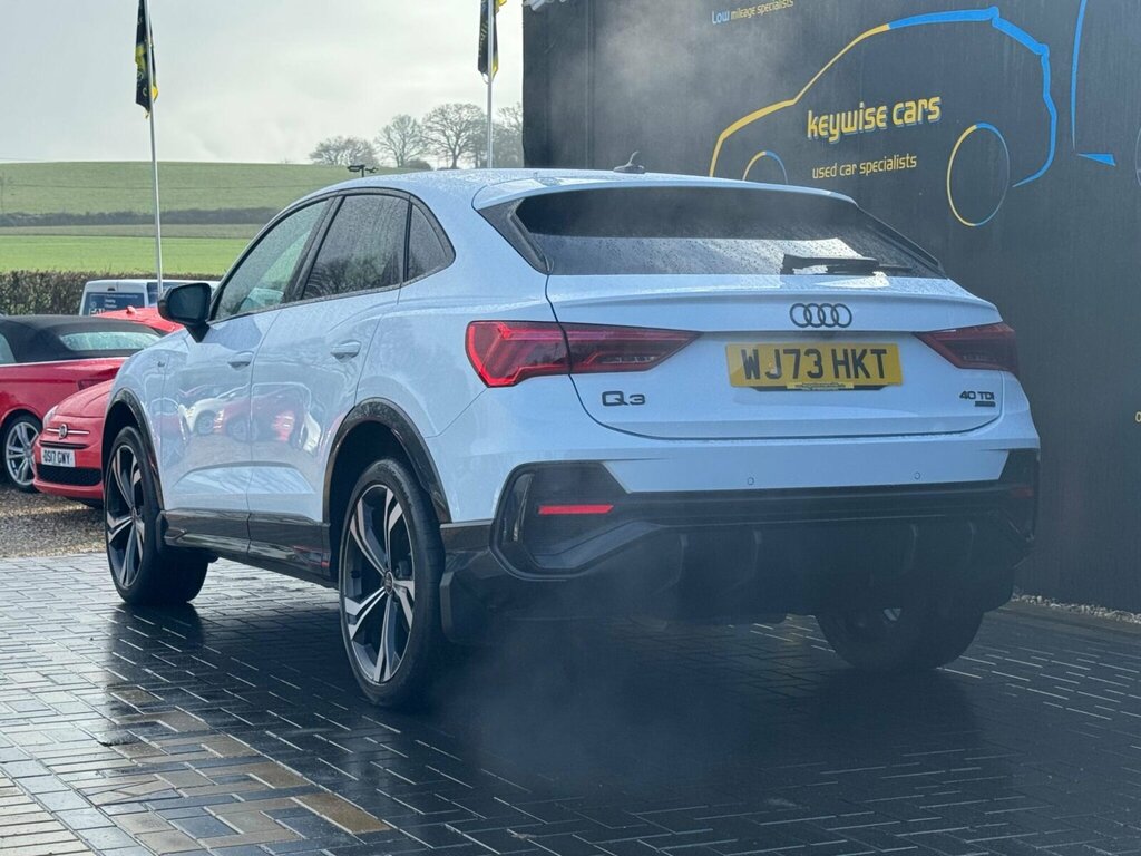 Audi Q3 2.0 Tdi 40 Black Edition Sportback S Tronic Quattr WJ73HKT White #3