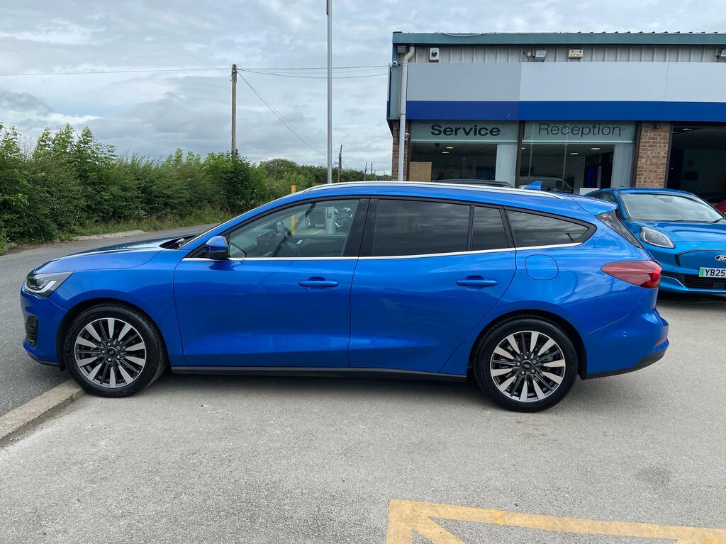 Ford Focus 1.0 Mhev Titanium X Mild Hybrid Estate Low Mi EA73KSK Blue #4