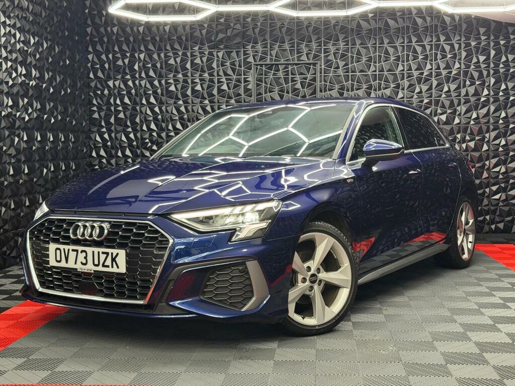 Audi A3 Hatchback 2.0 Tdi 35 S Line Sportback S Tronic Eur OV73UZK Blue #4