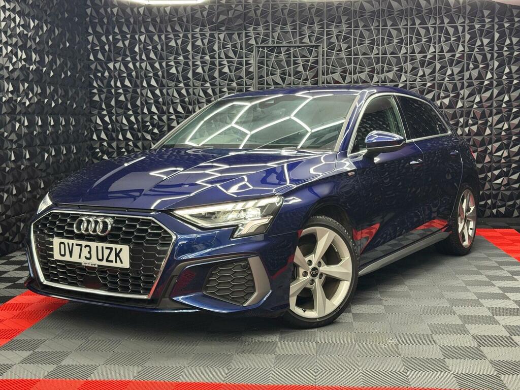 Audi A3 Hatchback 2.0 Tdi 35 S Line Sportback S Tronic Eur OV73UZK Blue #2
