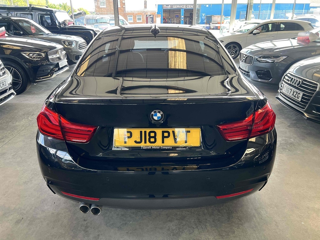 BMW 4 Series Gran Coupe 2.0 420D M Sport Coupe Euro 6 Ss PJ18PVT Black #6