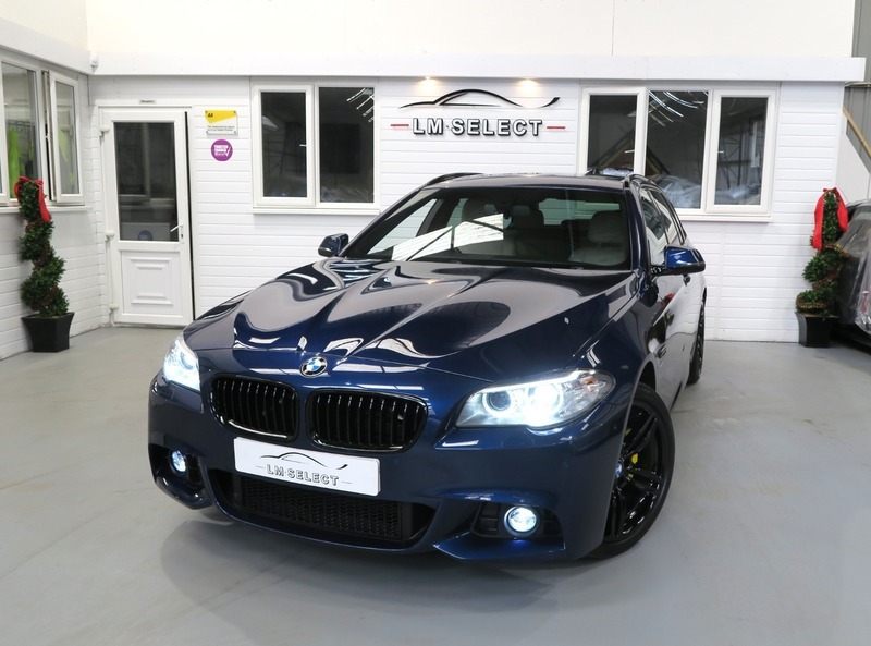 BMW 5 Series 520D M Sport Touring PY65LFU Blue #2