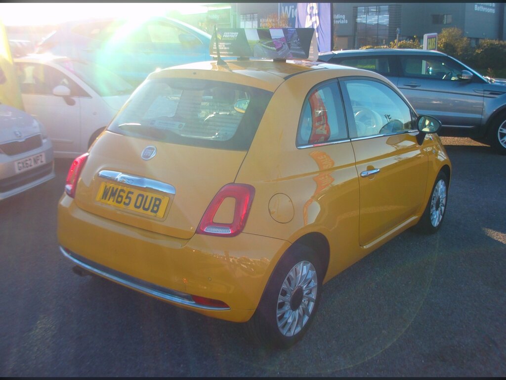 Fiat 500 1.2 Lounge Hatchback Euro 6 WM65OUB Yellow #5