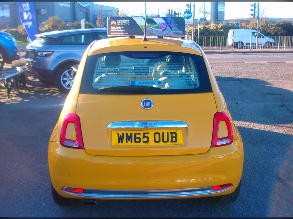 Fiat 500 1.2 Lounge Hatchback Euro 6 WM65OUB Yellow #4