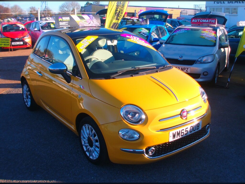 Fiat 500 1.2 Lounge Hatchback Euro 6 Yellow