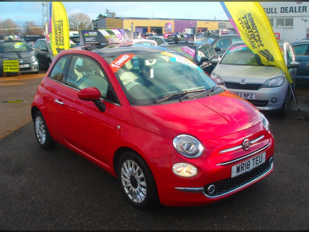 Fiat 500 1.2 Lounge Hatchback Euro 6 Ss Red