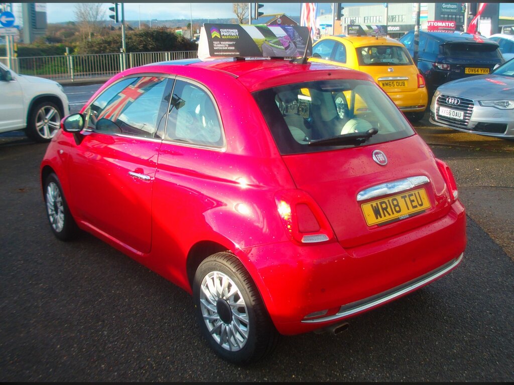 Fiat 500 1.2 Lounge Hatchback Euro 6 Ss WR18TEU Red #4