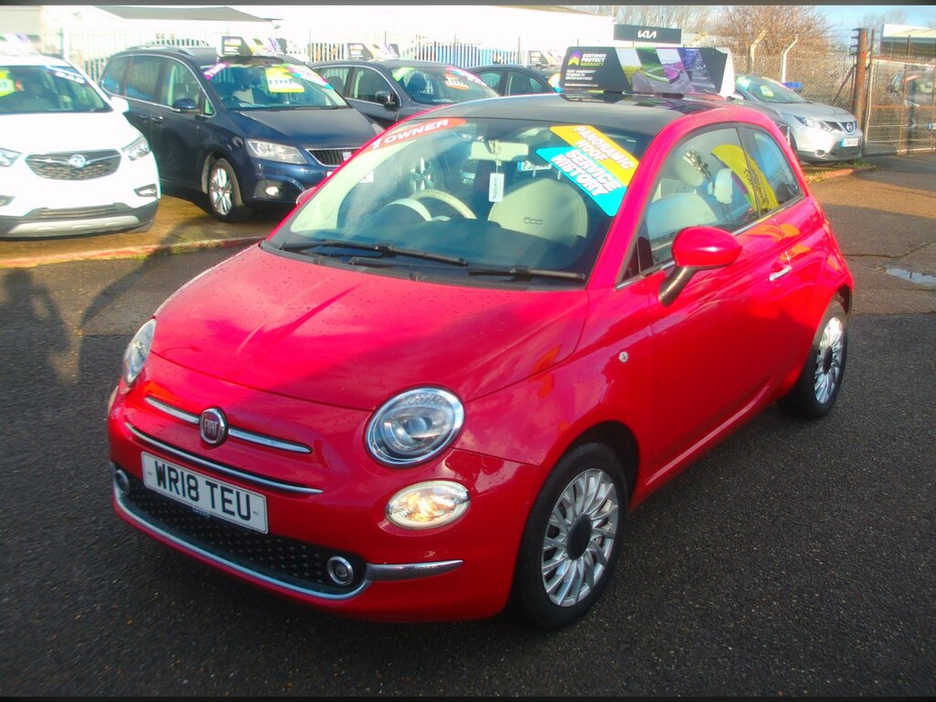 Fiat 500 1.2 Lounge Hatchback Euro 6 Ss WR18TEU Red #3
