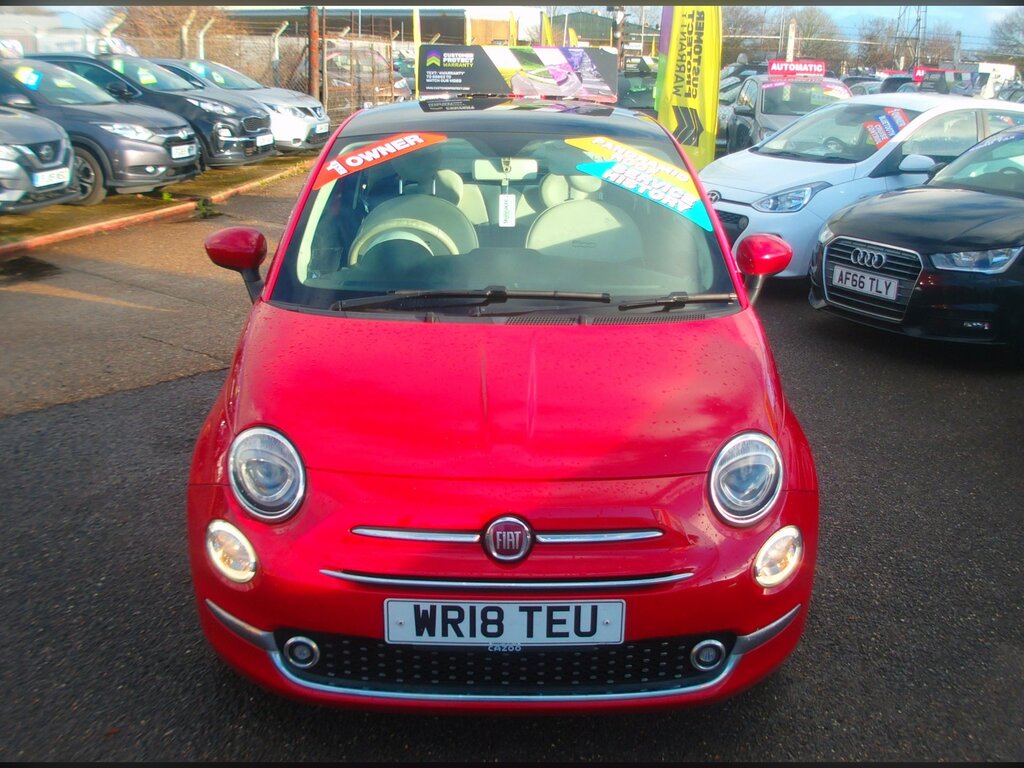 Fiat 500 1.2 Lounge Hatchback Euro 6 Ss WR18TEU Red #2