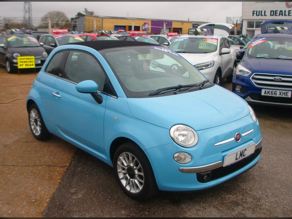 Fiat 500C 1.2 Lounge Convertible Blue