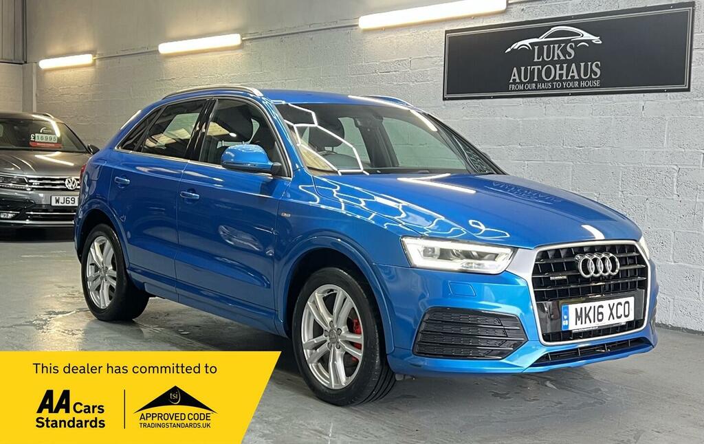 Audi Q3 2.0 Tdi S Line S Tronic Quattro Euro 6 Ss MK16XCO Blue #3