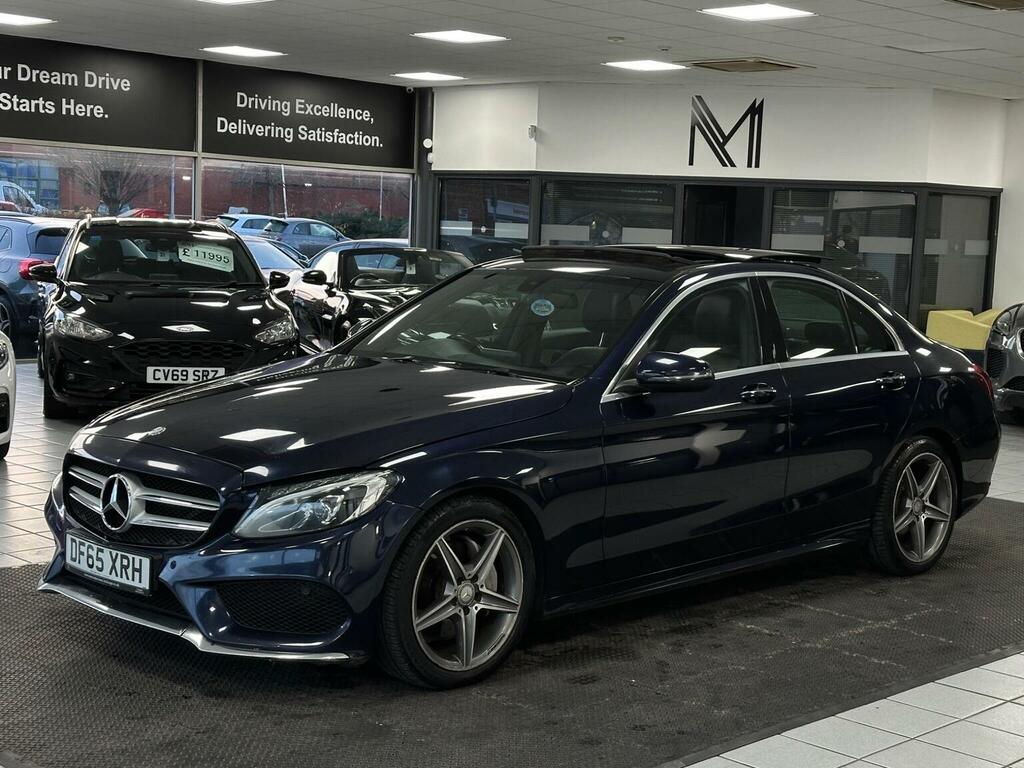 Mercedes-Benz C Class Saloon 2.1 C220d Amg Line Premium 7G-tronic Eur DF65XRH Blue #6