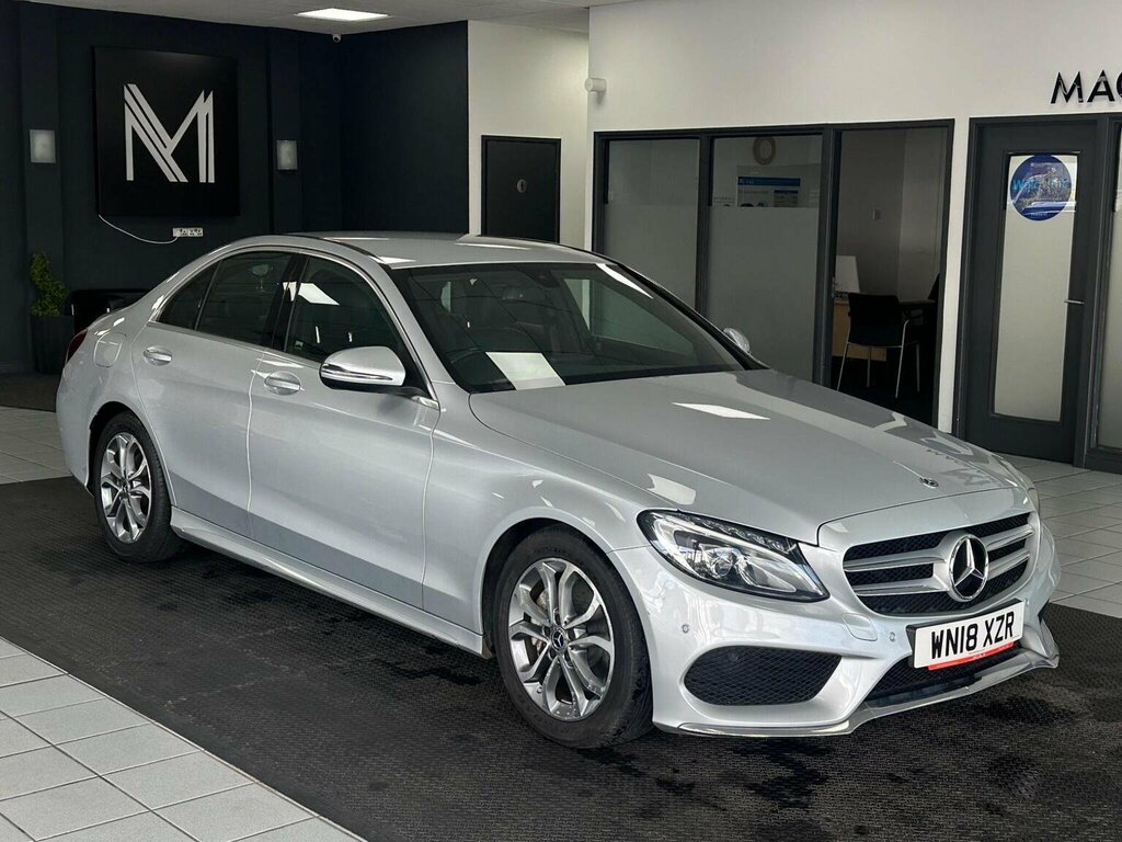 Mercedes-Benz C Class Saloon 2.1 C220d Amg Line G-tronic Euro 6 Ss 4 WN18XZR Silver #3