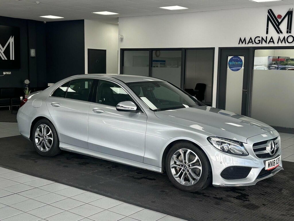 Mercedes-Benz C Class Saloon 2.1 C220d Amg Line G-tronic Euro 6 Ss 4 WN18XZR Silver #2
