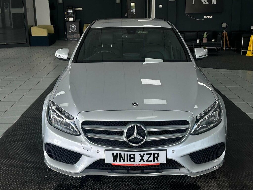 Mercedes-Benz C Class Saloon 2.1 C220d Amg Line G-tronic Euro 6 Ss 4 WN18XZR Silver #4