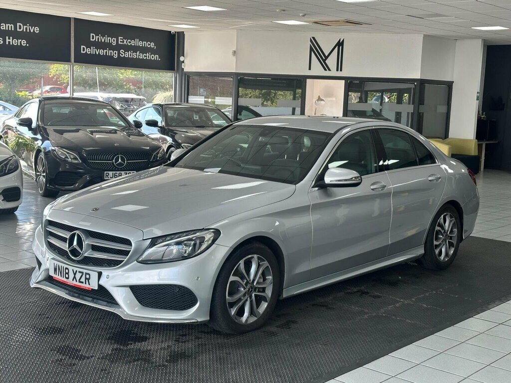 Mercedes-Benz C Class Saloon 2.1 C220d Amg Line G-tronic Euro 6 Ss 4 WN18XZR Silver #5
