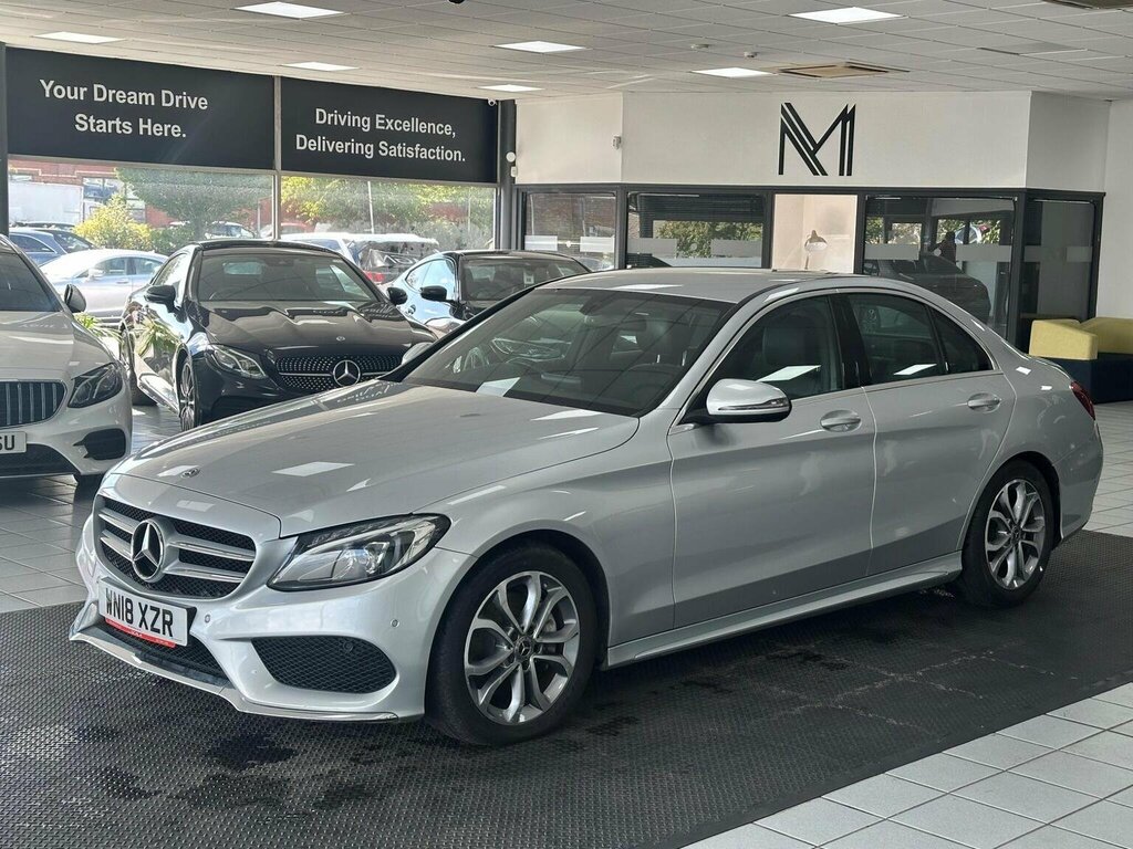 Mercedes-Benz C Class Saloon 2.1 C220d Amg Line G-tronic Euro 6 Ss 4 WN18XZR Silver #6