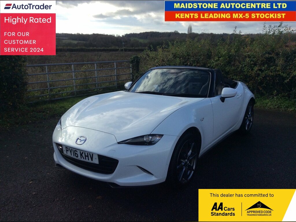 Mazda MX-5 2.0 Skyactiv-g Sport Nav Convertible Ma White