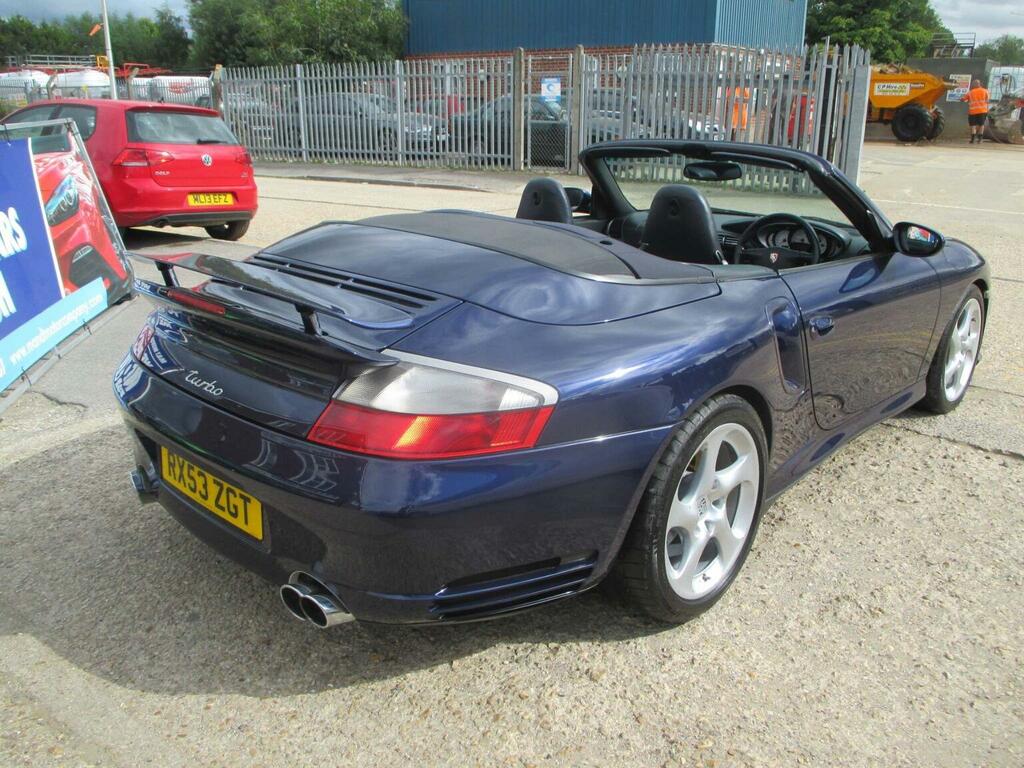 Porsche 911 Convertible 3.6 996 Turbo Cabriolet Awd 2003 Blue #4