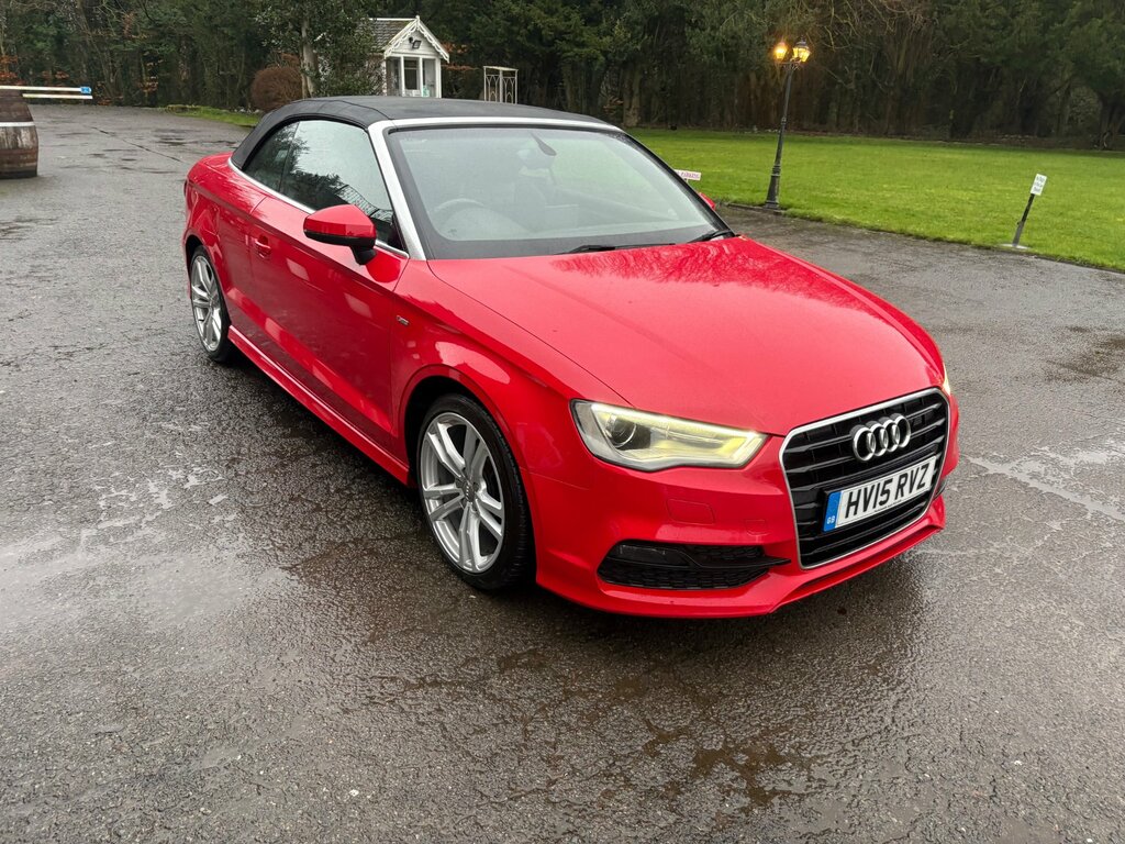 Audi A3 Cabriolet 2.0 Tdi S Line Convertible Euro HV15RVZ Red #5