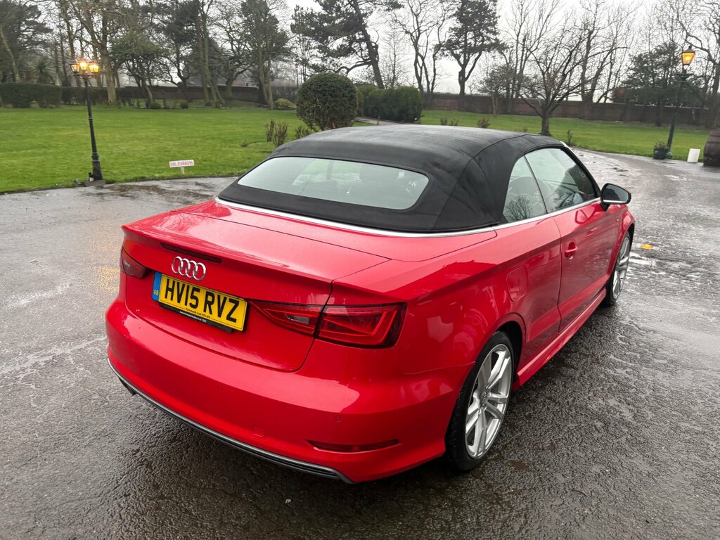 Audi A3 Cabriolet 2.0 Tdi S Line Convertible Euro HV15RVZ Red #4