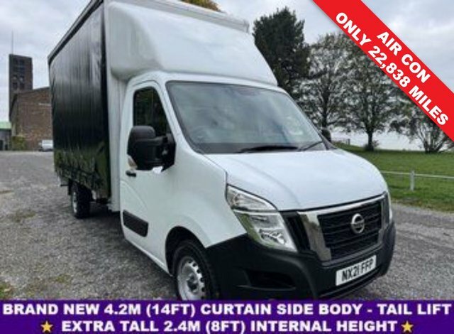 Nissan NV400 2.3 Dci 3.5T Lwb Curtainside Tail Lift L3 Euro 6 L White